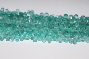 Cuentas facetadas de apatita con forma de pera, cuentas de apatita Briolette de 4*6-5*7mm, hebras de 8 pulgadas - Product Image 5