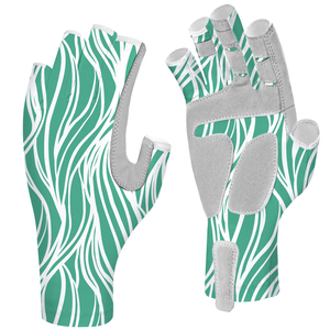 Personalice su propio diseño Guantes de pesca para hombres Logotipo personalizado Guantes de pesca sublimados de medio dedo para hombres - Product Image 1