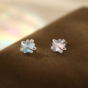 ต่างหูเงินแท้ 925 ดีไซน์ดาวเคราะห์ ประดับโอปอล มูนสโตน - Product Image 3