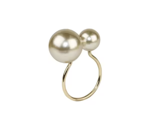 Rond de serviette en argent haut de gamme pour accessoires de salle à manger mariage et événement Table pièce maîtresse porte-serviettes décoration vaisselle - Product Image 1