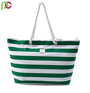 Sac fourre-tout en toile de coton bio écologique pour femmes avec fermeture à glissière pliable et durable 3L + capacité été voyage plage utilisation - Product Image 5