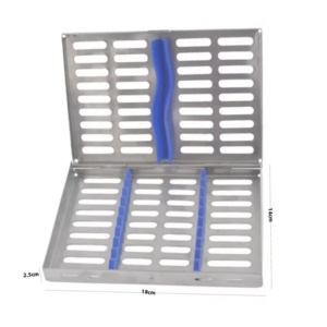 Cassette de stérilisation dentaire en acier inoxydable certifiée CE pour boîte d'instruments 20 10 7 5 pièces par OMI - Product Image 4