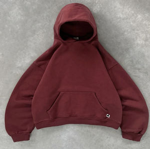 Sweat à capuche coupe carrée surdimensionné pour hommes, vêtements de rue à épaules tombantes, sweats à capuche baggy personnalisés sans cordon - Product Image 1