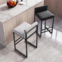 Nouveau Design Tabouret de Bar Haut de Gamme Chaises Luxe Cadre Métallique Hôtellerie Moderne