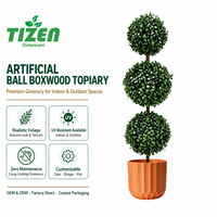 Plante artificielle en pot double de 90 cm en buis, résistante aux UV, en PE, pour intérieur et extérieur, vente en gros