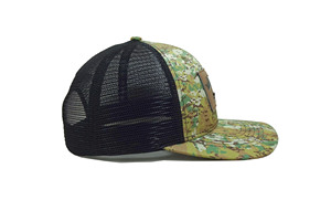 Parche de cuero personalizado Logo Gorra Bordado Logo Camo Camionero Sombreros Cuerda Promocional Camuflaje Diseño Vietnam Fábrica - Product Image 5