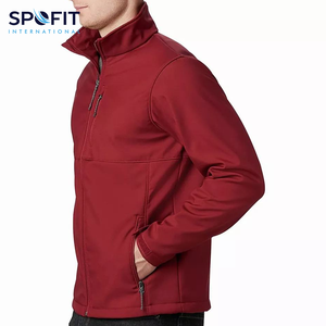 Winter Breathable <b>Canvas</b> Softshell Bomber Jacket Hooded Unisex Windproof Waterproof Custom Design Outdoor Sportswear Stand Front - Product Image 4