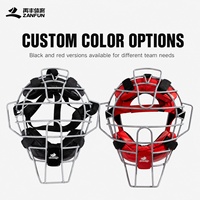 Masque de receveur de baseball personnalisé avec logo, cadre en acier creux et rembourrage en mousse de cuir PU pour l'entraînement et les matchs des adultes et des jeunes