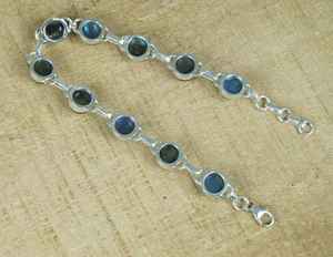 Bracelet en argent sterling labradorite, réglable, fait à la main, bijoux en pierres précieuses, pierre naturelle, bracelet en argent, cadeau - Product Image 2