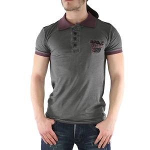 T-shirt polo d'été de qualité supérieure pour hommes avec insigne de broderie de couleur à col différent sur la poitrine - Product Image 4