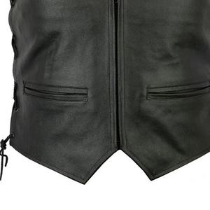 2023 gilet de moto de haute qualité pour hommes veste en cuir léger avec conception sans col pour l'hiver - Product Image 4