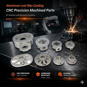 Aluminum Lost Wax Casting CNC Precision Machined Parts for Robotics and Electronics Systems - Product Image 2