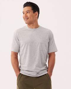 T-shirt pour homme de qualité supérieure, col rond, manches courtes, tricot doux, toucher lisse, coupe régulière, port quotidien, extensible, léger, fluide, respirant - Product Image 6