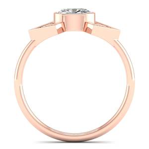 REYES Bague de fiançailles en or massif 14 carats HPHT CVD diamant cultivé en laboratoire, design personnalisé, cadeau de mariage, bijoux pour femmes - Product Image 4