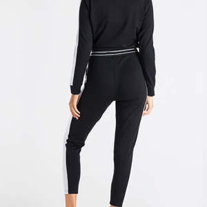 Pantalon de survêtement décontracté en toile pour femme, style streetwear d'hiver, taille XL, coupe régulière, poids lourd, fermeture élastique à cordon, plat - Product Image 6