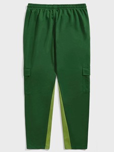 Pantalon de survêtement décontracté à taille moyenne pour hommes, couleur unie, style cargo, pantalon 100% coton, style délavé, vente en gros à bas prix - Product Image 2