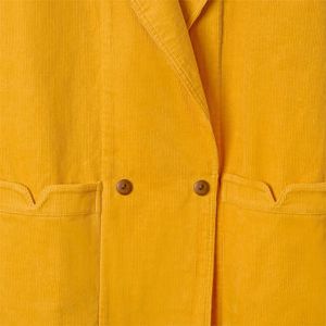 Saffron corduroy jacket with a rumpled, relaxed look, perfect for layering over tees or pairing with matching <b>pants</b> - Product Image 5