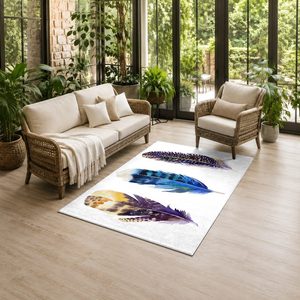 พรมเชนิลล์ LXDP-1045 จาก RUGS DEPOT ขายส่ง พรมพื้นที่หลากสีสัน โทนกลาง โมเดิร์น วินเทจ พิมพ์ลายดิจิทัล ซักเครื่องได้ ไม่ลื่น - Product Image 6