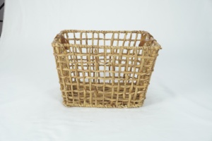 Ensemble de maison moderne grand panier en osier avec couvercle jonc de mer jacinthe d'eau Jute panier stockage Organisation mise en page pour buanderie - Product Image 5