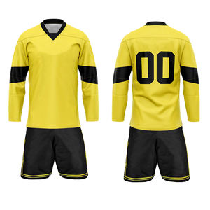Vente en gros Qualité supérieure 100% polyester Sublimation personnalisée Uniforme de hockey sur glace adulte pour hommes entièrement colorant Sublimation imprimé rapide - Product Image 2