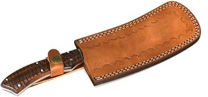 Couteau de cuisine couperet pleine grandeur en acier inoxydable de qualité supérieure couteau hachoir en acier au carbone avec manche en bois - Product Image 5