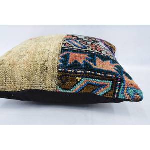 18x18 Multicolor Bohemian Embroidered Wool Eco-Friendly Non-Slip Removable Washable <b>Bolster</b> <b>Pillow</b> Luxury Vintage Decorative - Product Image 5