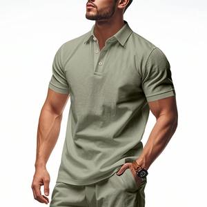 Polo de manga corta personalizado para hombre de alta calidad 250 gramos de gran tamaño informal verano 100% algodón transpirable para hombre - Product Image 2