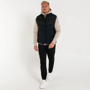 Chaqueta de hombre Mid Grey Gilet Pieza de capas moderna con cuello de embudo, bolsillos laterales funcionales y estilo versátil para todas las estaciones - Product Image 1