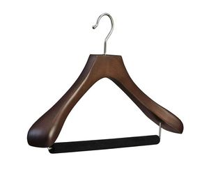 GLOSSY HANDMADE BEST High Quality Boutique Style a Grade Lotus Wooden Hanger With Notches with Bar Suit Hanger - Product Image 1