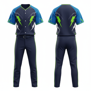 Uniforme de Béisbol Sublimado, Ajuste Atlético Moderno, Transpirable, Malla de Poliéster, Ropa Deportiva Personalizada para Equipos - Product Image 2