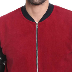Chenille personalizado bordado Logo Fabricante de cuero de imitación de béisbol Collage Bomber Vintage Zip Unisex Formal Stand Collar chaqueta - Product Image 2