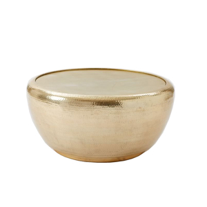 Table basse style pomme en laiton en métal Table de luxe antique en laiton Table basse martelée Meubles de maison décoratifs - Product Image 5