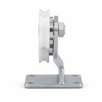 Roulette de porte coulissante, roue de porte suspendue, roulement en nylon en acier galvanisé pour accessoires de portes et fenêtres