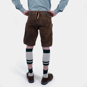 กางเกงขาสั้นหนังบาวาเรียของแท้พร้อมสายรัดแบบปรับได้สำหรับงานปักและงานเทศกาล - Product Image 2