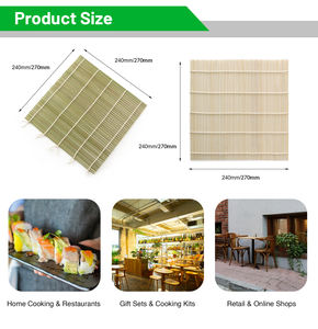 Juego de herramientas y esterillas para enrollar <span class=keywords><strong>sushi</strong></span> de bambú al por mayor, <span class=keywords><strong>kit</strong></span> de bricolaje ecológico - Product Image 4