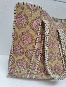 Nouveau Style coton sac à main main-bloc imprimé coton matelassé fourre-tout bohème sac à bandoulière coton Shopping sac de voyage à la main sac fourre-tout - Product Image 4