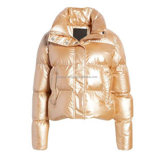 Veste matelassée de style décontracté Streetwear XL Design matelassé à col montant Fermeture éclair avant Légère Chaude Manteau d'hiver pour les activités de plein air - Product Image 2