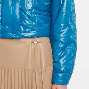 Blouson matelassé respirant de haute qualité à col montant zippé, coupe courte, coupe-vent, avec deux poches, dernier design, service OEM - Product Image 3