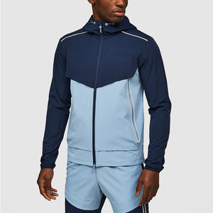 Veste coupe-vent personnalisée légère en nylon et élasthanne 2 tons pour homme, coupe-vent imprimé pour sport d'extérieur, course à pied - Product Image 5
