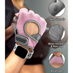 Full Palm Protection Weightlifting Gloves with Anti-Slip <b>Grip</b> <b>Adjustable</b> Wrist Wraps for Powerlifting - Product Image 3