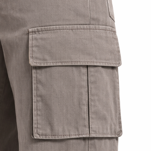 Pantalones Cargo de Cintura Alta y Pierna Ancha para Mujer, con Múltiples Bolsillos, Estilo Casual Urbano, Venta al Por Mayor OEM - Product Image 4