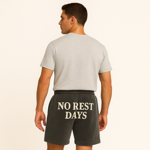 Short en coton éponge français personnalisé doux 100% coton, logo sérigraphié | Streetwear décontracté pour hommes et femmes | Vêtements d'été OEM - Product Image 3