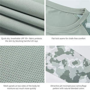 Kivotech-Camiseta de pesca personalizada de manga larga con cuello redondo y secado rápido para hombre, 100% poliéster, sublimación, protección UV, venta al por mayor - Product Image 5