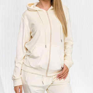 High Quality Full Zip Up Plain Breathable Women Jogger Sets Track Suit Female Gym <b>Tracksuit</b> <b>For</b> Girls <b>for</b> <b>Winter</b> - Product Image 2