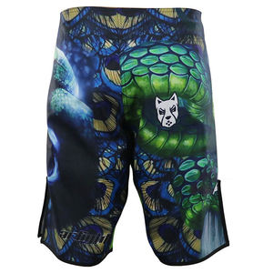 Pantalones Cortos de MMA Personalizables de Secado Rápido y Ligeros con Abertura Lateral Alta, de Poliéster/Nailon, Unisex, para Artes Marciales, Boxeo, Muay Thai, Servicio OEM - Product Image 2