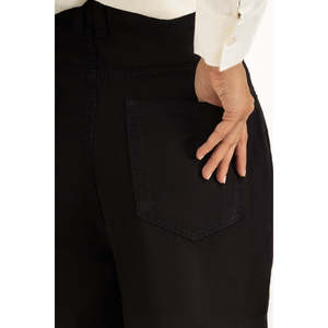 กางเกงขายาวทรงตรงสไตล์ลำลองสำหรับฤดูใบไม้ร่วง ระบายอากาศได้ดี เอวกลาง สีวอช รุ่น WM-NDJ-SS25-009 ไซส์ XS และ XL - Product Image 4