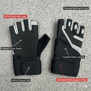 Gants de sport tendance à demi-doigts avec support de poignet, respirants, pour homme et femme, pour la musculation - Product Image 5