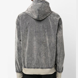 Sweat à capuche avec impression de logo et lavage à l'acide OEM Sweat à capuche personnalisé pour hommes Streetwear - Product Image 4