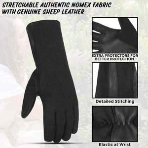 ถุงมือหนังสำหรับแข่งรถถุงมือป้องกันไฟไฟ, ถุงมือนิรภัยกันไฟขับรถนักบินออกแบบได้ตามต้องการ - Product Image 4