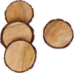 Posavasos de madera para exhibición de té y café, posavasos de madera con forma cuadrada de primera calidad con soporte para posavasos de madera a la venta - Product Image 2